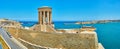 Panorama of the Siege Bell War Memorial, Valletta, Malta Royalty Free Stock Photo