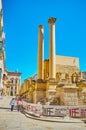 The ruins in Royal Theatre Square, Valletta, Malta Royalty Free Stock Photo