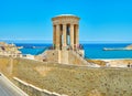 Rotunda of Siege Bell War Memorial, Valletta, Malta Royalty Free Stock Photo