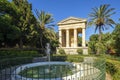 Valletta, Malta - The Lower Barrakka Gardens with palm trees Royalty Free Stock Photo