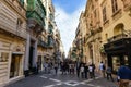 Valletta Malta main street view Royalty Free Stock Photo