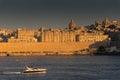 Valletta, Malta, 22 May 2022 : Beautiful view of Valletta skyline at sunset, view from Sliema Royalty Free Stock Photo