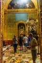 Valletta, Malta, 22 May 2022: Golden interior of St John`s Co-Cathedral Royalty Free Stock Photo