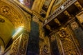 Valletta, Malta, 22 May 2022: Golden interior of St John`s Co-Cathedral Royalty Free Stock Photo