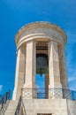 Valletta, Malta - May 9, 2017: The Siege Bell War Memorial designed by Michael Sandle and erected in 1992.