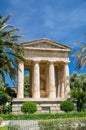 Valletta, Malta - May 9, 2017: Upper Barrakka Gardens and monument dedicated to Alexander Ball. Royalty Free Stock Photo