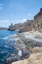 Valletta, Malta - May 9, 2017: View for the waterfront towards with Siege Bell War Memorial. Royalty Free Stock Photo