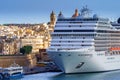 VALLETTA, MALTA - NOV 12, 2018 - MSC Seaview Cruise Ship in the port