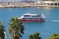 VALLETTA, MALTA - NOVEMBER 10TH 2019: Harbour cruise vessel sails from Sliema on a round the island of Malta trip