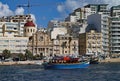 VALLETTA, MALTA - NOVEMBER 10TH 2019: Harbour cruise vessel about to set sail from Sliema on a round the island of Malta trip