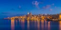 Valletta, Malta - Panoramic skyline view of the famous St.Paul`s Cathedral