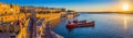 Valletta, Malta - Panoramic skyline view of Valletta and the Grand Harbor