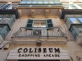 shopping house in the center of Valletta with interesting windows,Malta