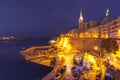 Valletta Skyline at dark night, Malta