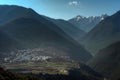 The valley in abig moutain in Zhong dain Shangri_laYunnan,Chin Royalty Free Stock Photo