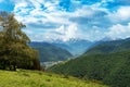 valley of Argeles gazost in French Pyrenes mountains Royalty Free Stock Photo