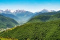 valley of Argeles gazost in French Pyrenes mountains Royalty Free Stock Photo