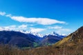 valley of Argeles gazost in French Pyrenes mountains Royalty Free Stock Photo