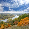 Valley at autumn day