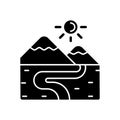 Valley black glyph icon