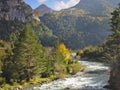 Valley Bujaruelo, near National Park of Ordesa Royalty Free Stock Photo