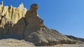 Valley of Castles chalky sphinx rock in Kasakhstan slider 4K