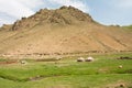 Valley in Central Asia with family farmers
