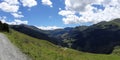 Valley with cloud shadows