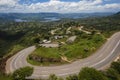 Valley Dam Twisting Road Royalty Free Stock Photo