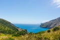 Valley directed to the sea at the Leranto Bay, Nerano, Sorrento Coast, Italy Royalty Free Stock Photo