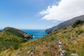 Valley directed to the sea at the Leranto Bay, Nerano, Sorrento Coast, Italy Royalty Free Stock Photo