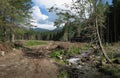 Valley of Dolina Kezmarskej Bielej vody near Velke Biele pleso lake in Tatra mountains