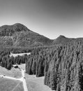 Valley of Dolomites, Panoramic view of Italian Alps Royalty Free Stock Photo