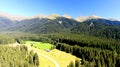 Valley of Dolomites, Panoramic view of Italian Alps Royalty Free Stock Photo