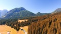 Valley of Dolomites, Panoramic view of Italian Alps Royalty Free Stock Photo