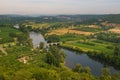 Valley of Dordogne river, France Royalty Free Stock Photo