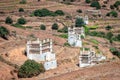 The valley of dovecotes in Tinos, Cyclades, Greece Royalty Free Stock Photo