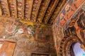 Colorfuly decorated interior of Debre Birhan (Berhan) Selassie church in Gondar, Ethiopia