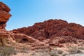 Valley of Fire - Exterior view of windstone arch and fire cave in Valley of Fire State Park, Mojave desert, Nevada, USA Royalty Free Stock Photo