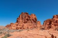 Valley of Fire - Exterior view of windstone arch and fire cave in Valley of Fire State Park, Mojave desert, Nevada, USA Royalty Free Stock Photo