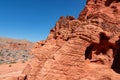 Valley of Fire - Exterior view of windstone arch and fire cave in Valley of Fire State Park, Mojave desert, Nevada, USA Royalty Free Stock Photo