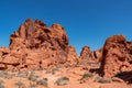 Valley of Fire - Exterior view of windstone arch and fire cave in Valley of Fire State Park, Mojave desert, Nevada, USA Royalty Free Stock Photo