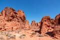 Valley of Fire - Exterior view of windstone arch and fire cave in Valley of Fire State Park, Mojave desert, Nevada, USA Royalty Free Stock Photo