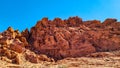 Valley of Fire - Exterior view of windstone arch and fire cave in Valley of Fire State Park, Mojave desert, Nevada, USA Royalty Free Stock Photo