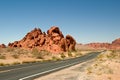 Valley of Fire highway Royalty Free Stock Photo