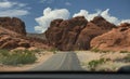 valley of fire landscape and road Moapa Valley Nevada Royalty Free Stock Photo