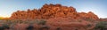 Valley of Fire panorama of sandstone rock formation in the morning