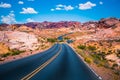 Valley of Fire panoramic road Royalty Free Stock Photo