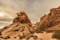 Valley of Fire rock formation Royalty Free Stock Photo