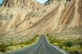 Valley of Fire Scenic Drive and winding roads in Nevada Royalty Free Stock Photo